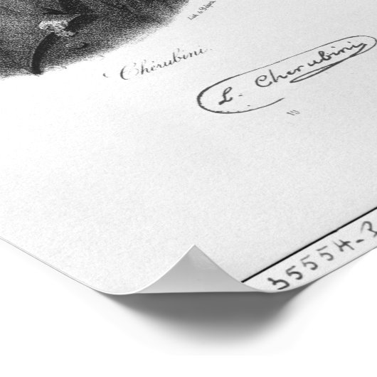 Luigi Cherubini en Nicolas Marie Dalayrac Poster (Hoek)