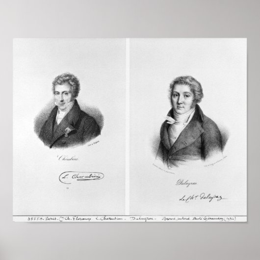 Luigi Cherubini en Nicolas Marie Dalayrac Poster (Voorkant)