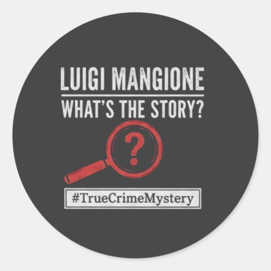 Luigi Mangione - What's The Story? Mystery Sticker (Voorkant)