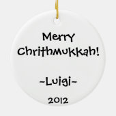 Luigi's Booper Ceramic Ornament (Achterkant)