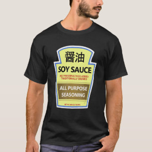 Luiheid Kostuum T-shirts Sojasaus Fles
