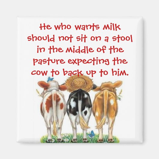 Luiheid offerte magneet (Voorkant)