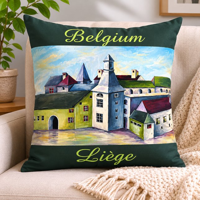 Luik België Volkskunst Dorp Kussen (Creator heeft geüpload)