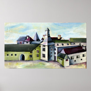 Luik, een Surreal Mystical Stone Castle Poster