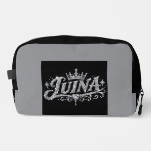 LUINA Luxe Diamanten Kroon Met Naam Als Cadeau Toilettasje