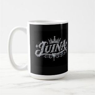 LUINA Luxe Diamanten Kroon Met Naam Geschenk Koffiemok