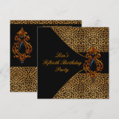 Luipaadvrouw 50ste verparty kaart (Voorkant / Achterkant)