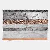 Luipaar Marmer Glitter Strepen Glam 3 Theedoek (Horizontaal)