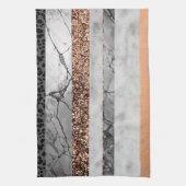 Luipaar Marmer Glitter Strepen Glam 3 Theedoek (Verticaal)