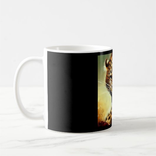 Luipaard (10) Wilde kat Koffiemok (Links)