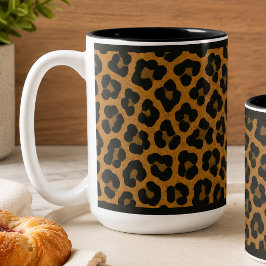 "LUIPAARD" 450ML TWEE-TONEN KOFFIE TWEEKLEURIGE KOFFIEMOK