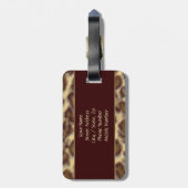 Luipaard (aanpasbaar) bagagelabel (Achterkant verticaal)