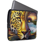 Luipaard Abstracte Kunst Laptop Sleeve (Voorkant Rechts)