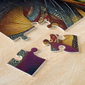 Luipaard Abstracte Kunst Legpuzzel (Zijkant)