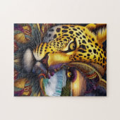 Luipaard Abstracte Kunst Legpuzzel (Horizontaal)