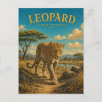 Luipaard Acacia Bosland Aquarel GeoSaga