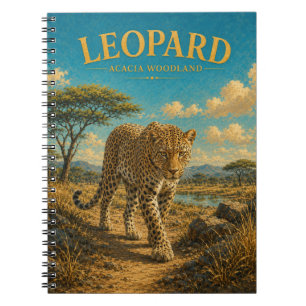 Luipaard Acacia Bosland Aquarel GeoSaga Notitieboek