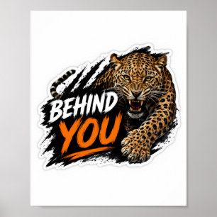 Luipaard Achter Je Poster