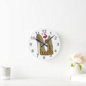 Luipaard-afdruk Stiletto-schoten en kattekatten Ronde Klok (Huis)