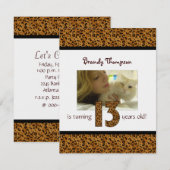 Luipaard afdrukken: 13e uitnodiging (Voorkant / Achterkant)