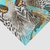 Luipaard afdrukken en Blauwgroen botervliegen Tissuepapier (Detail)