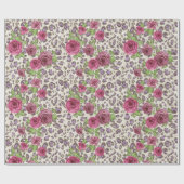 Luipaard afdrukken en Rozen Cadeaupapier (Vlak)