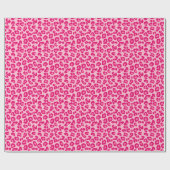 Luipaard afdrukken in pastel roze, hot roze en Fuc Cadeaupapier (Vlak)