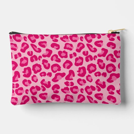 Luipaard afdrukken in pastel roze, hot roze en Fuc Etui (Achterkant)