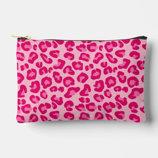 Luipaard afdrukken in pastel roze, hot roze en Fuc Etui (Voorkant)