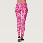 Luipaard afdrukken in pastel roze, hot roze en Fuc Leggings (Achterkant)
