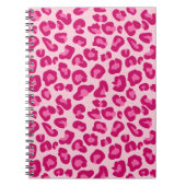 Luipaard afdrukken in pastel roze, hot roze en Fuc Notitieboek (Voorkant)