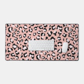 Luipaard afdrukken, luipaarden, roze luipaard bureaumat (Keyboard & Muis)