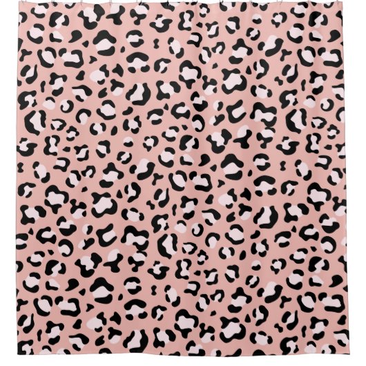 Luipaard afdrukken, luipaarden, roze luipaard douchegordijn (Voorkant)