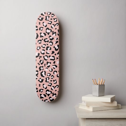 Luipaard afdrukken, luipaarden, roze luipaard persoonlijk skateboard (Muurkunst)