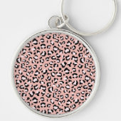 Luipaard afdrukken, luipaarden, roze luipaard sleutelhanger (Voorkant)