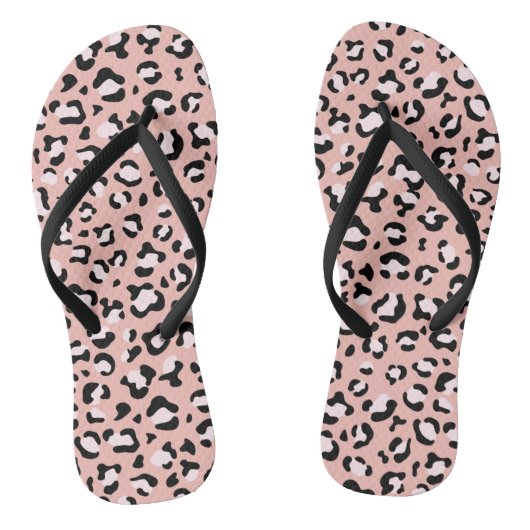 Luipaard afdrukken, luipaarden, roze luipaard teenslippers (Voetbed)