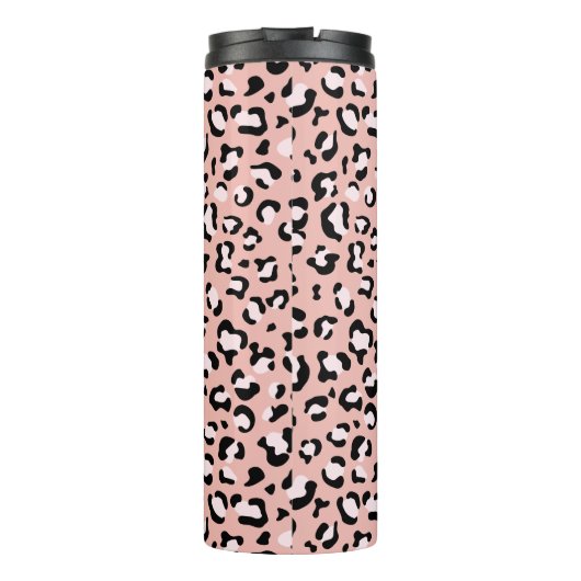 Luipaard afdrukken, luipaarden, roze luipaard thermosbeker (Achterkant)