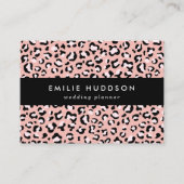 Luipaard afdrukken, luipaarden, roze luipaard visitekaartje (Voorkant)