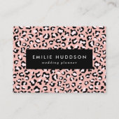 Luipaard afdrukken, luipaarden, roze luipaard visitekaartje (Voorkant)