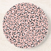 Luipaard afdrukken, luipaarden, roze luipaard zandsteen onderzetter (Voorkant)