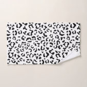Luipaard afdrukken, luipaarden, zwart-wit bad handdoek (Handdoek)