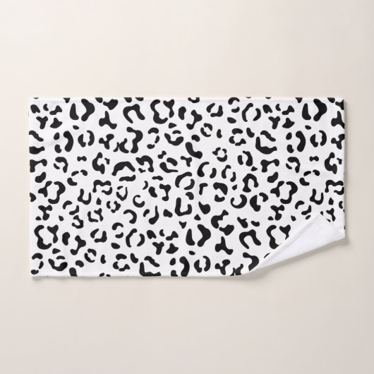 Luipaard afdrukken, luipaarden, zwart-wit bad handdoek (Handdoek)