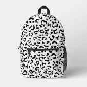 Luipaard afdrukken, luipaarden, zwart-wit bedrukte rugzak (Voorkant)