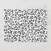 Luipaard afdrukken, luipaarden, zwart-wit briefkaart (Voorkant)