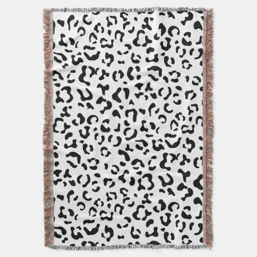 Luipaard afdrukken, luipaarden, zwart-wit deken (Voorkant Verticaal)