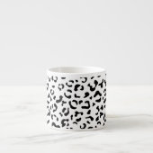 Luipaard afdrukken, luipaarden, zwart-wit espresso kop (Voorkant)