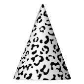 Luipaard afdrukken, luipaarden, zwart-wit feesthoedjes (Links)