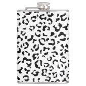 Luipaard afdrukken, luipaarden, zwart-wit heupfles (Voorkant)