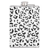Luipaard afdrukken, luipaarden, zwart-wit heupfles (Achterkant)