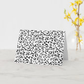 Luipaard afdrukken, luipaarden, zwart-wit kaart (Gele Bloem)